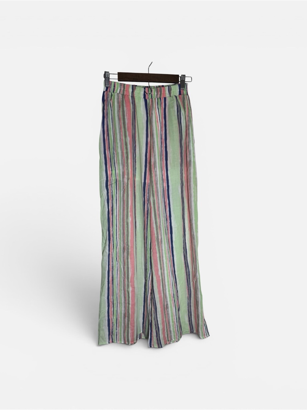 NWT Idem Ditto Striped Crop Tie-Front/Wide Leg Set in Pastel Colors Boutique S - Picture 5 of 5
